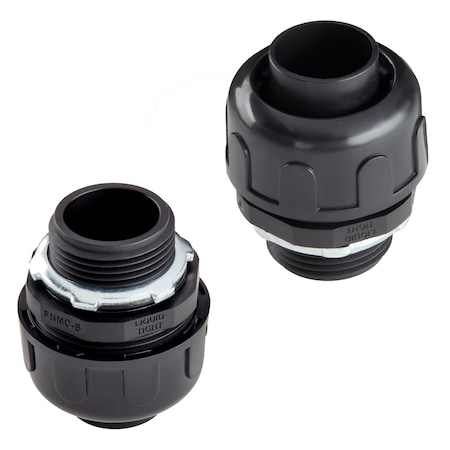 Hydromaxx Conduit Fitting, Connector, Liquid-Tight, PVC BLTSF012025